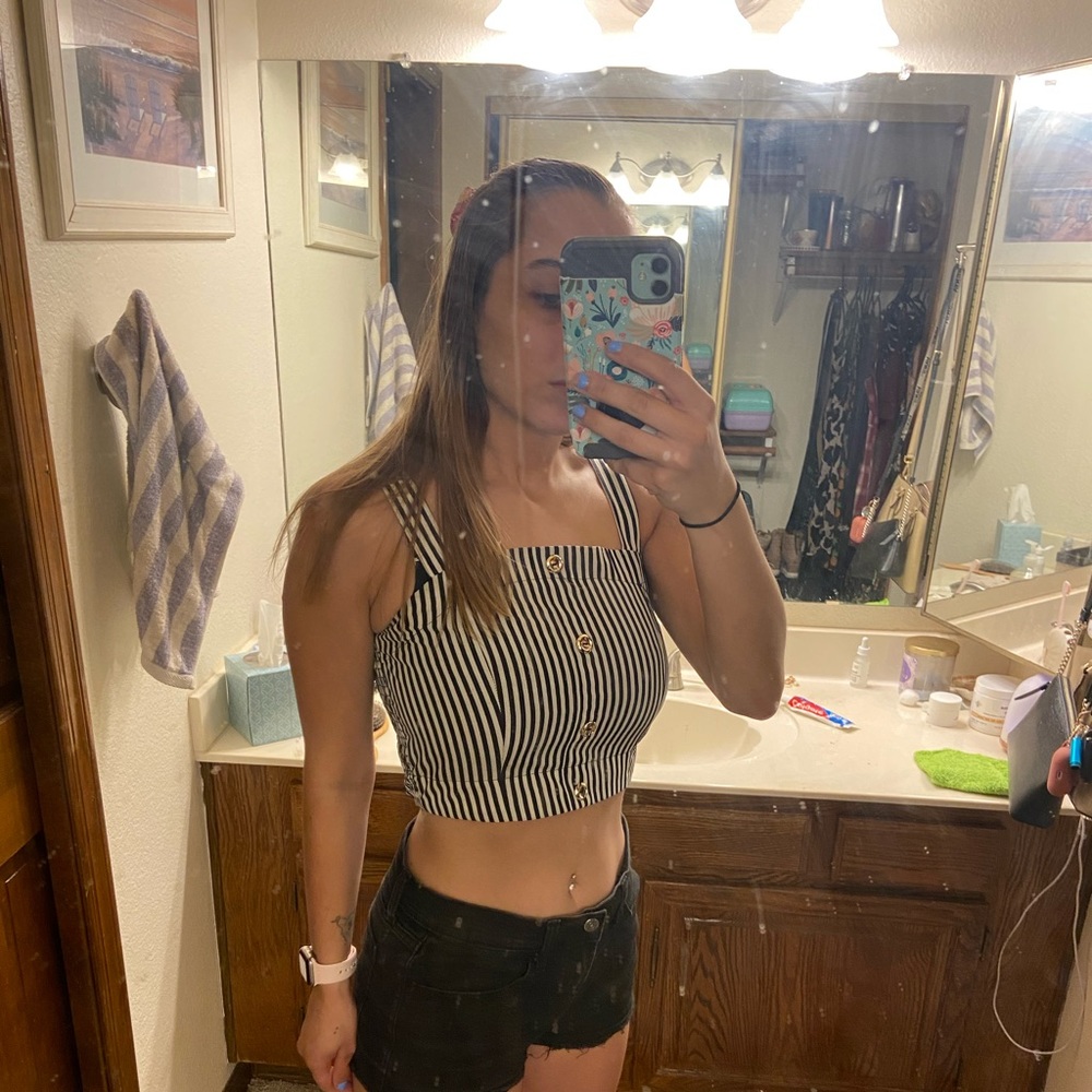 Striped crop top